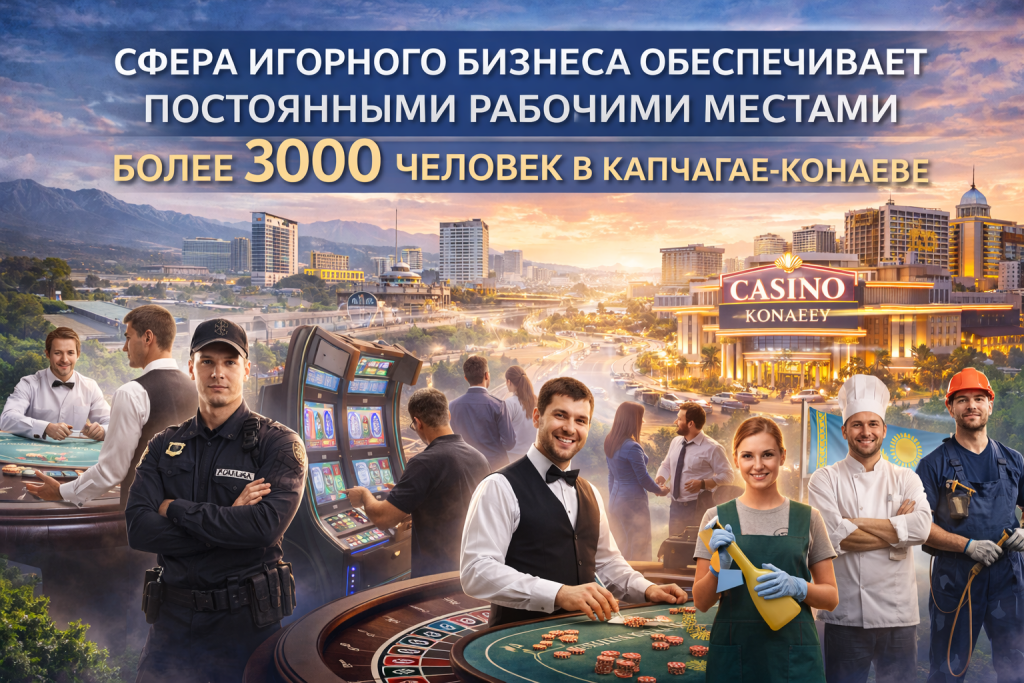 СФЕРА ИГОРНОГО БИЗНЕСА ОБЕСПЕЧИВАЕТ ПОСТОЯННЫМИ РАБОЧИМИ МЕСТАМИ БОЛЕЕ 3000 ЧЕЛОВЕК В КАПЧАГАЕ-КОНАЕВЕ