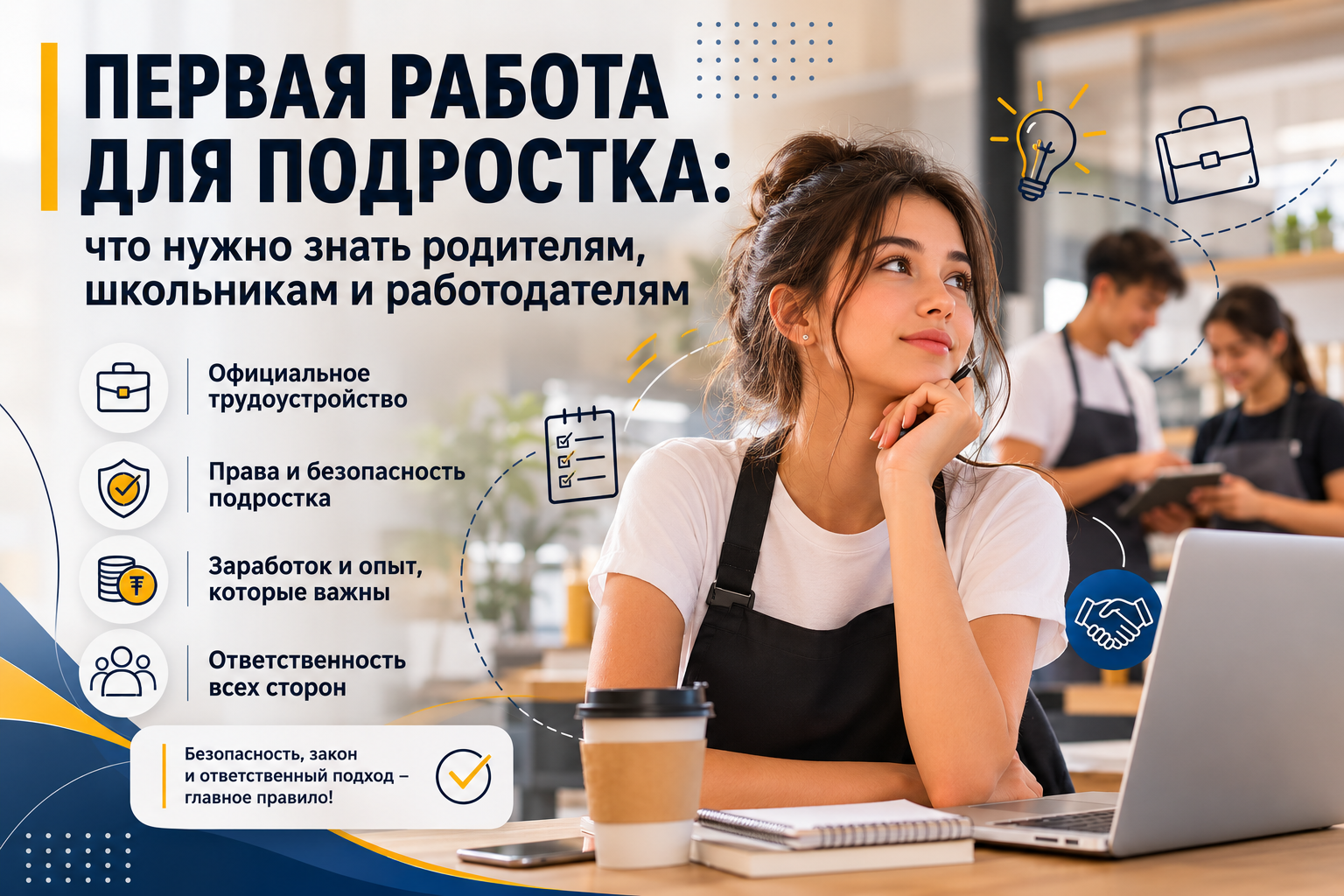 ПЕРВАЯ РАБОТА ДЛЯ ПОДРОСТКА:ЧТО НУЖНО ЗНАТЬ РОДИТЕЛЯМ, ШКОЛЬНИКАМ И РАБОТОДАТЕЛЯМ